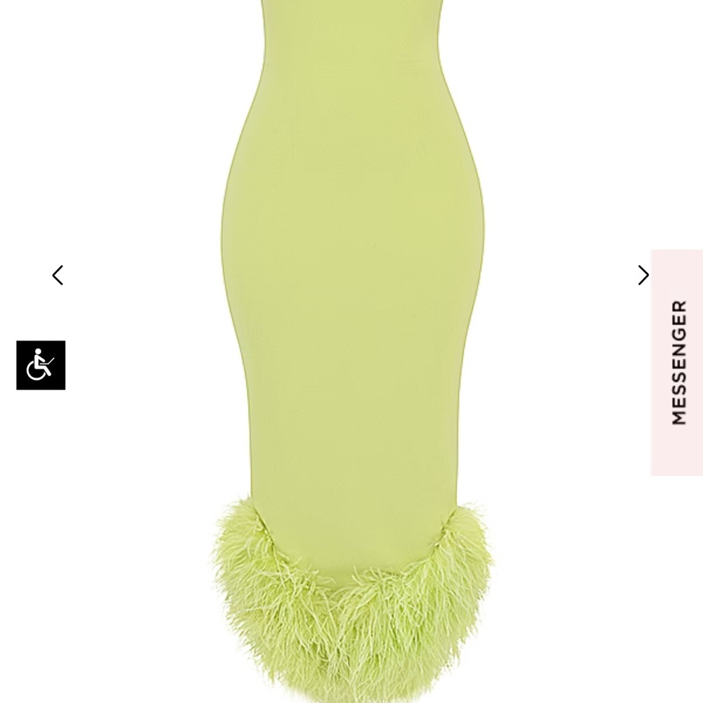 House of CB ALESSIA LIME MIDI DRESS - Picture 9 of 9